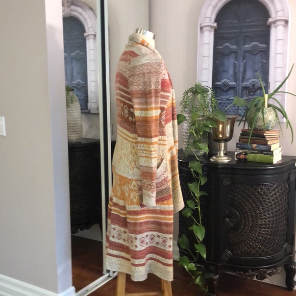 Free People Warm Toned Striped Cardigan - Picture 3 of 9